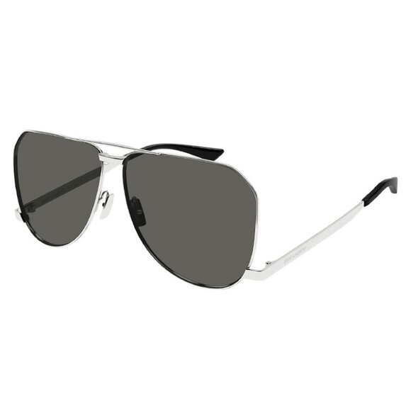 NEW SL690DUST 002 SAINT LAURENT SUNGLASSES MEN SILVER AVIATOR EYEWEAR - Picture 1 of 4